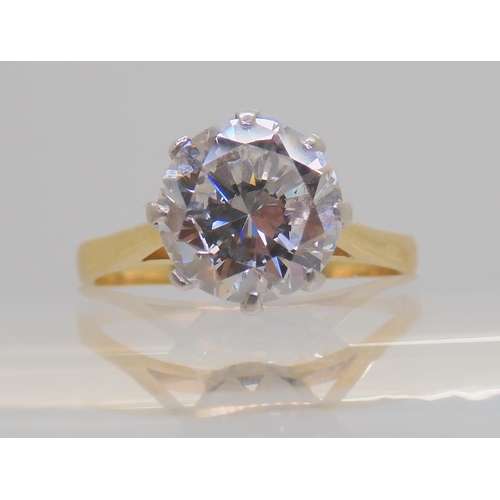 2826 - A SUBSTANTIAL DIAMOND RINGset with an estimated approx 2.5ct brilliant cut diamond, with the approxi... 