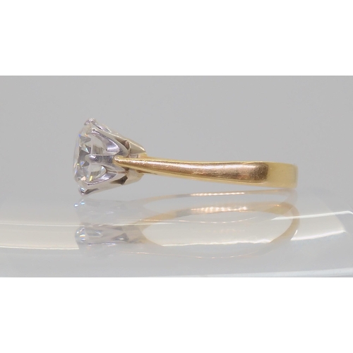 2826 - A SUBSTANTIAL DIAMOND RINGset with an estimated approx 2.5ct brilliant cut diamond, with the approxi... 