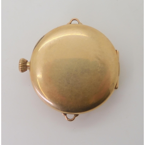 2897 - A CANADIAN 14K GOLD CONVERTED FOB WATCHinto an early wristwatch, made by Ryrie Brothers Toronto, wit... 