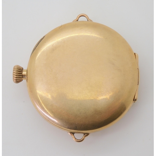 2897 - A CANADIAN 14K GOLD CONVERTED FOB WATCHinto an early wristwatch, made by Ryrie Brothers Toronto, wit... 