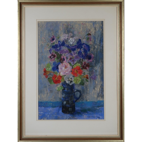 2917 - MARY ARMOUR RSA RSW (SCOTTISH 1902-2000)MIXED FLOWERS WITH NASTURTIUMSPastel, signed lower right, da... 