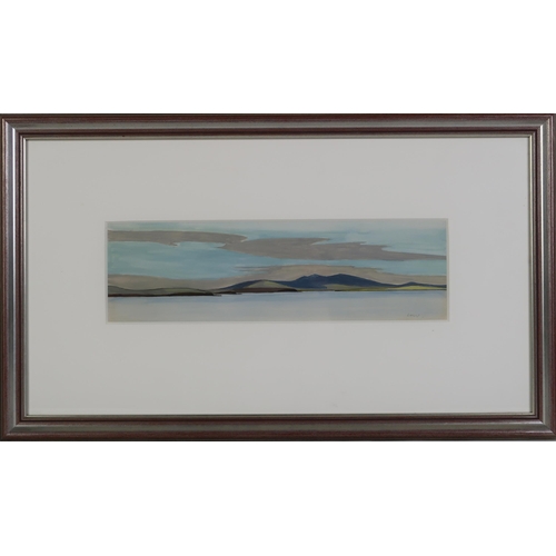 2945 - BET LOW ARSA RSW RGI (SCOTTISH 1924-2007)ORKNEY MAINLAND WITH ISLANDS IN THE FLOWWatercolour, signed... 