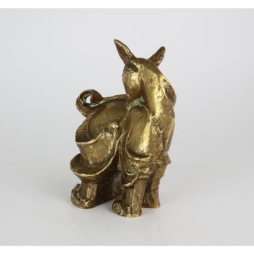 2959 - JOHN DUNCAN FERGUSSON RBA (SCOTTISH 1874-1961)TROUSERS (GOAT)Brass, 10.5cm (4 1/8