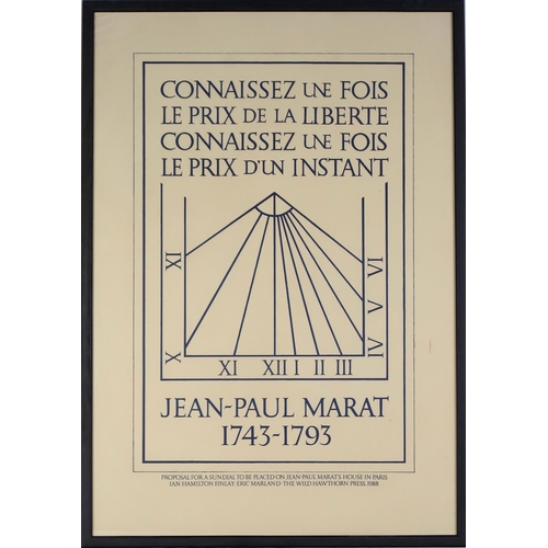 2982 - IAN HAMILTON FINLAY (SCOTTISH 1925-2006)PROPOSAL FOR A SUNDIALLithograph, 60 x 41cm (23.5 x 17.75