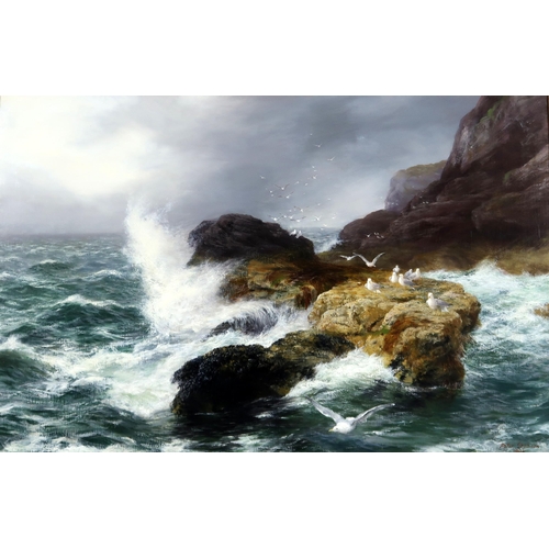 2997 - PETER GRAHAM RA HRSA (1836-1921)TO AND FRO OF THE WAVESOil on canvas, signed lower right, dated 1886... 