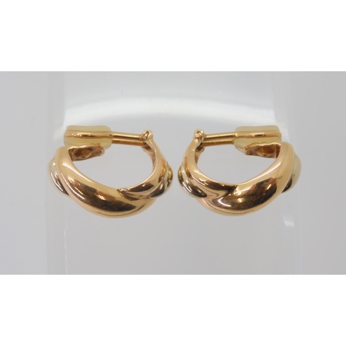 2795 - A PAIR OF CARTIER EARRINGSin 18ct yellow and white gold, fully signed Cartier with the serial number... 