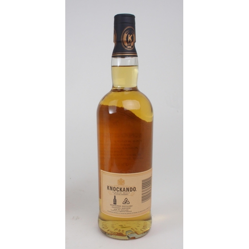 2653 - KNOCKANDO 12 YEAR OLD SPEYSIDE SINGLE MALT SCOTCH WHISKY 1992 cask drawn to bottle and presented to ... 