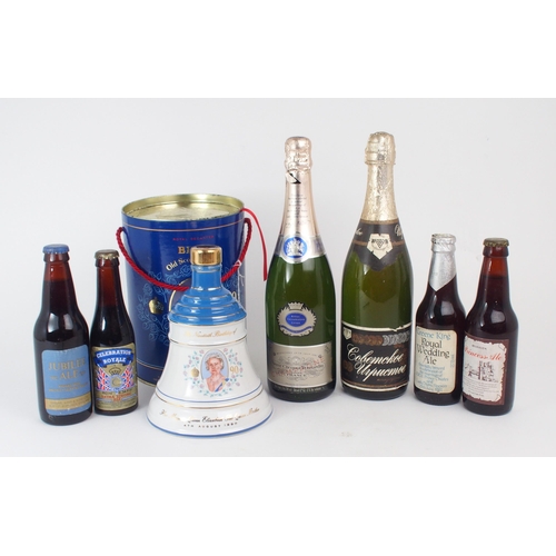 2656 - VEUVE CLIQUOT PONSARDIN 75CL 12%Kornet USSR champagne, Bells Old Scotch Whisky 1990 Queen Mother's 9... 