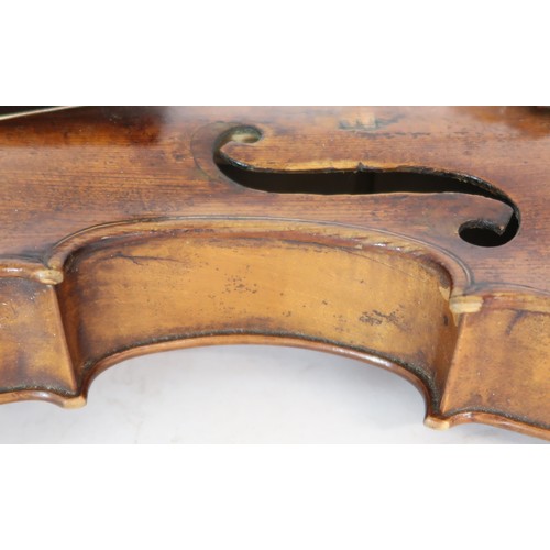 2555A - GIOVANNI GAGLIANO (Naples circa 1785-1815)A two piece back violin 35.5cm labelled to the interior Jo... 