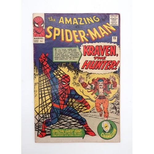 539 - THE AMAZING SPIDER-MAN #15 (1964)9d, first appearance of Kraven, first appearance of Mary Jane Watso... 