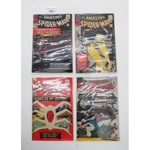 541 - THE AMAZING SPIDER-MAN #28, #30-32 (1965-66)#28 is 12¢, the rest 10d, First appearance of the Cat Bu... 