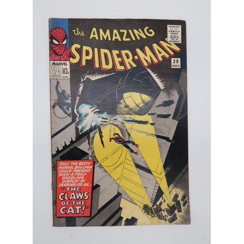 541 - THE AMAZING SPIDER-MAN #28, #30-32 (1965-66)#28 is 12¢, the rest 10d, First appearance of the Cat Bu... 