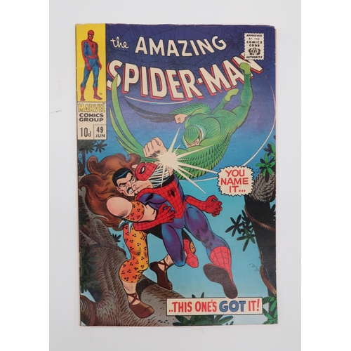 542 - THE AMAZING SPIDER-MAN #37-38, #48-49, #58 (1966-)first appearance of Mendel Stromm, #38 is Steve Di... 