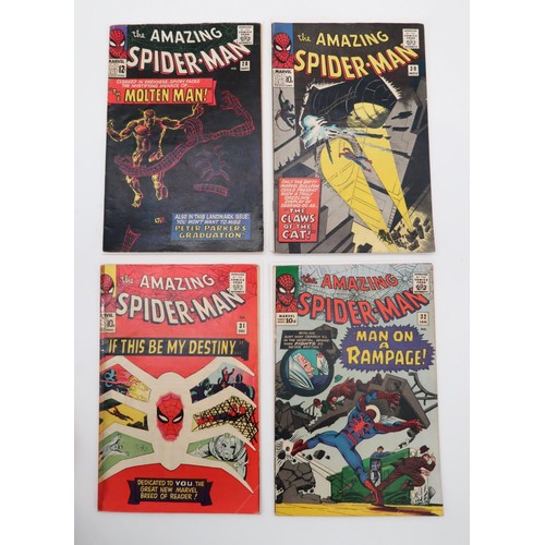 541 - THE AMAZING SPIDER-MAN #28, #30-32 (1965-66)#28 is 12¢, the rest 10d, First appearance of the Cat Bu... 