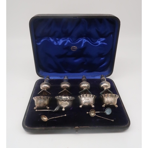 473 - A cased Victorian eight piece silver cruet set, by Horace Woodward & Co, London 1895, 230gms