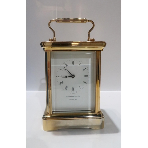 287 - A Garrard and Co English made carriage clock