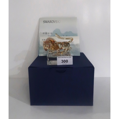 300 - A Swarovski Limited Edition Chinese Zodiac tiger figure, together with box and certificateThis model... 