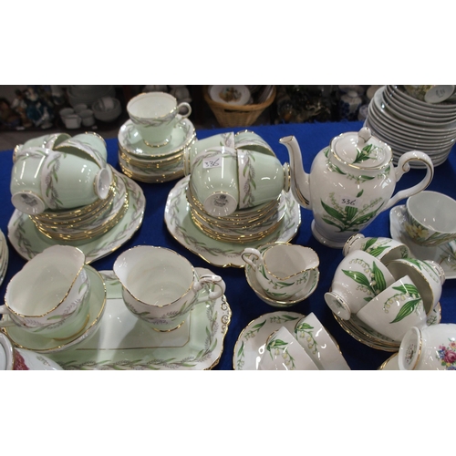 336 - Assorted teawares to include Paragon, Tuscan Maytime, Japanese gilded set, Clare etc