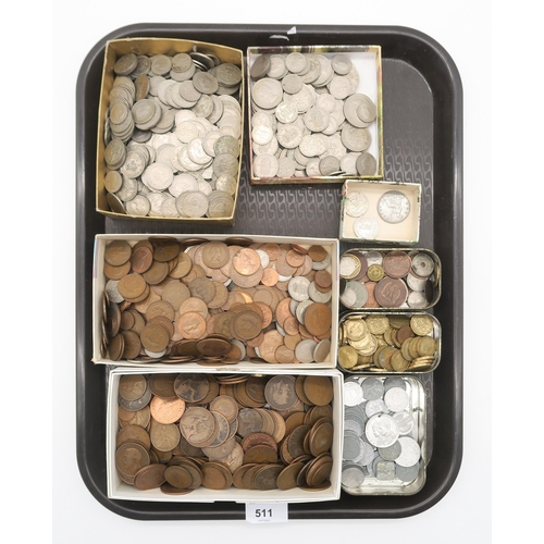 511 - A quantity of British coinage