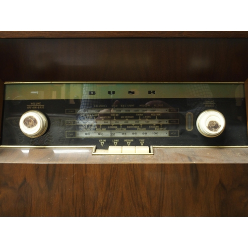 73 - A mid 20th century Bush radiogram with Garrard turntable, 73cm high x 122cm wide x 40cm deep