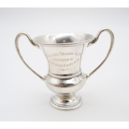 353 - Two silver presentation trophy cups, one from the Renfrewshire Canine Club, by James Walter Tiptaft,... 