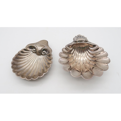 371 - A silver scallop butter dish, by Deakin & Francis, Sheffield, and another example by SC, Sheffie... 