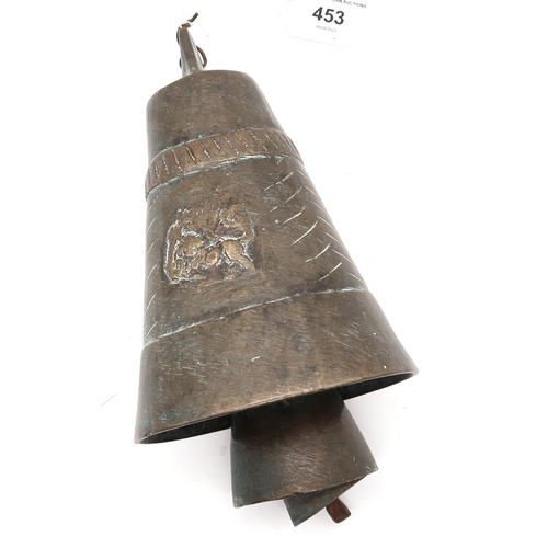 453 - A three-tiered Eastern camel bell