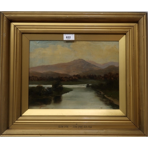 822 - JOHN SMART RSA, RSW, RBA (SCOTTISH 1838-1899)GLEN LYONOil on canvas, signed lower left, 23 x 32cm... 