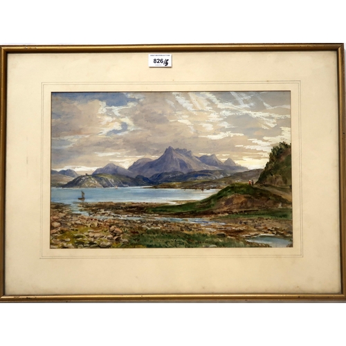 826 - ARTHUR PERIGAL RSA (ENGLISH 1816-1884)LOCH VIEWWatercolour, signed lower right, dated 1880Together w... 