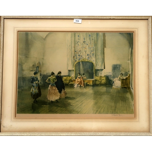 829 - AFTER SIR WILLIAM RUSSELL FLINT (SCOTTISH 1880-1969)THE BALL ROOMPrint multiple, signed lower right,... 