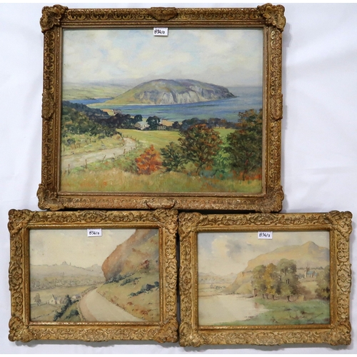 834 - SCOTTISH SCHOOLDAVAAR ISLANDOil on canvas, signed lower left 'Edward Pursell', dated 1936Together wi... 