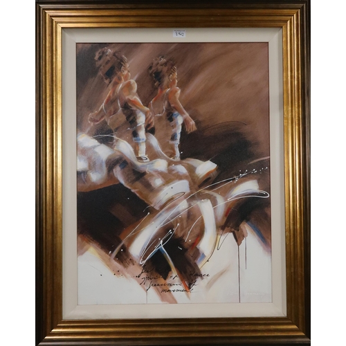 876 - CONTEMPORARY SCHOOL BALLET DANCERSPrint multiple, signed lower right 'Katie Meiering', 80 x 58cmToge... 