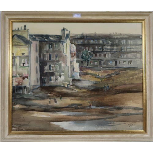 879 - LOUISE GIBSON ANNAND MBE (SCOTTISH 1915-2012)COWCADDENSWatercolour, signed lower right, dated 1975, ... 