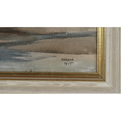 879 - LOUISE GIBSON ANNAND MBE (SCOTTISH 1915-2012)COWCADDENSWatercolour, signed lower right, dated 1975, ... 