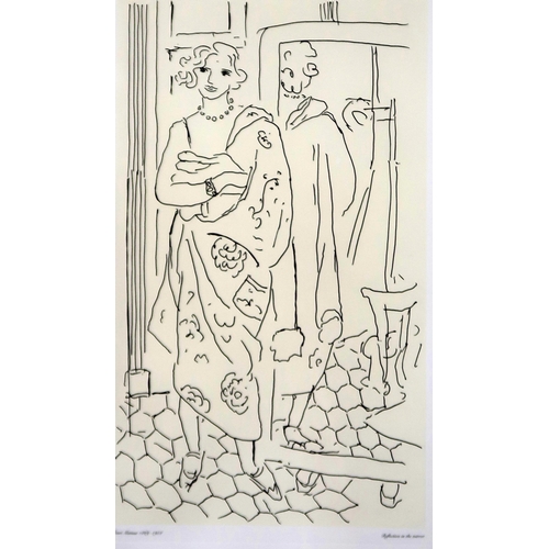 886 - AFTRE HENRI MATISSE (FRENCH 1869-1964)REFLECTION IN THE MIRRORPrint multiple, 48 x 29cmTogether with... 