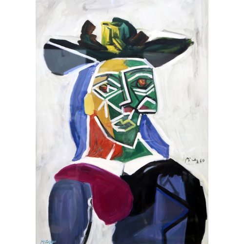 888 - FRANK MCFADDEN (SCOTTISH b.1972) AFTER PABLO PICASSOTÊTE DE FEMME AU CHAPEAUOil on canvas, sig... 