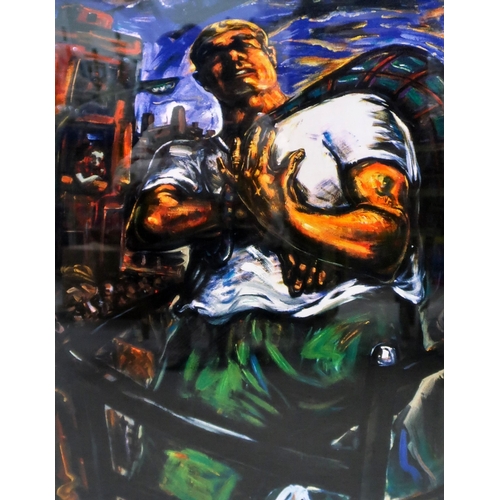 889 - AFTER PETER HOWSON (SCOTTISH b.1958)WHEN THE APPLE RIPENSPrint multiple, 73 x 59cm... 