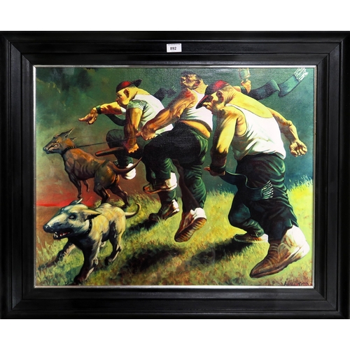 892 - AFTER PETER HOWSON (SCOTTISH b.1958)BLIND LEADING THE BLIND IIIPrint multiple, 58 x 72cm... 