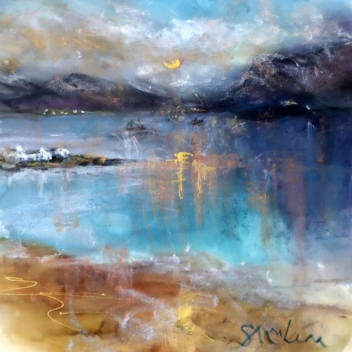 905 - SHEILA MACLEAN (SCOTTISH CONTEMPORARY)LOCH VIEWMixed media, signed lower right, 30 x 30 cm... 