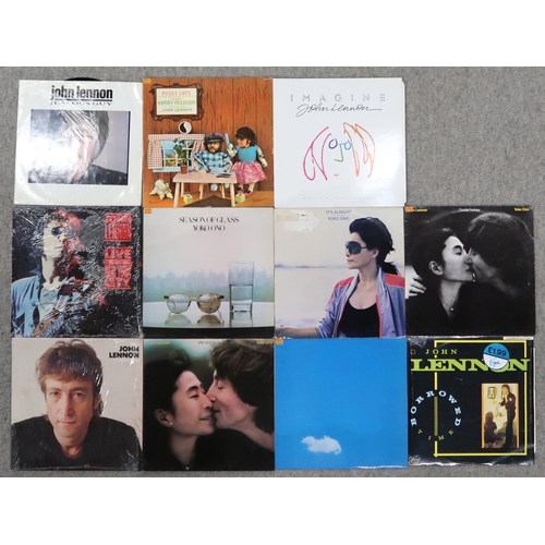 512 - JOHN LENNON YOKO ONO  a collection of John Lennon solo vinyl LP record albums together with var... 