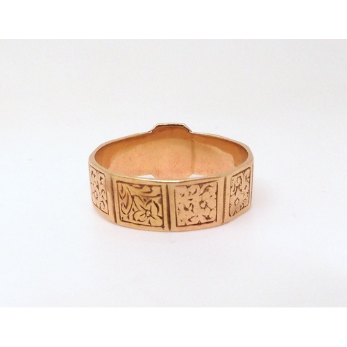 700 - An 18ct gold Victorian signet ring, Chester hallmarks for 1878, size V1/2, weight 5.6gms