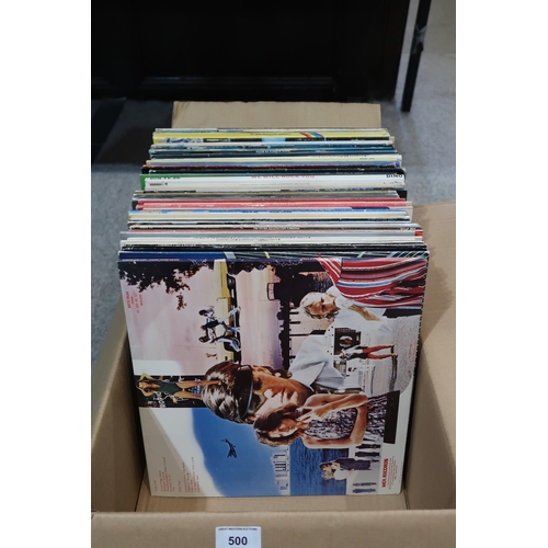 500 - VINYL LP RECORDS a box of vinyl LP records with Pink Floyd, Jimmi Hendrix, Deep Purple, Paice Ashton... 