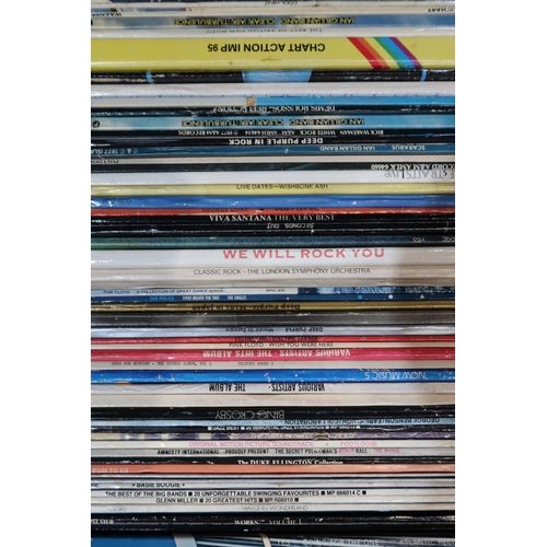 500 - VINYL LP RECORDS a box of vinyl LP records with Pink Floyd, Jimmi Hendrix, Deep Purple, Paice Ashton... 