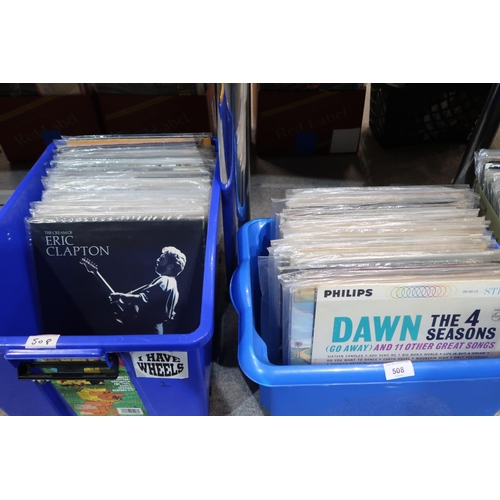 508 - VINYL LP RECORDS five boxes of vinyl LP records with The Four Season, Craig Douglas, Val Doonican, F... 