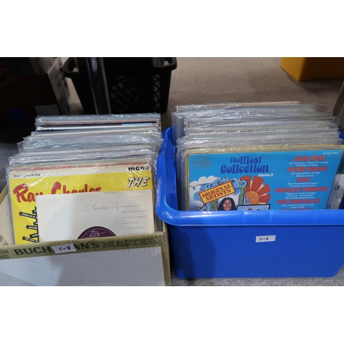 508 - VINYL LP RECORDS five boxes of vinyl LP records with The Four Season, Craig Douglas, Val Doonican, F... 