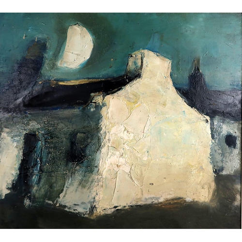 3018 - LIL NEILSON (SCOTTISH 1938-1998)DARK SKY (CATTERLINE)Oil on board, signed and inscribed with title t... 