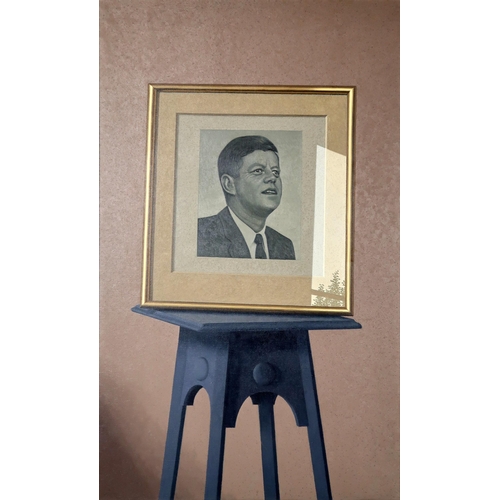 3041 - DAVID PUGH EVANS RSA RSW ARCA (WELSH 1942-2020)PORTRAIT OF J.F.K. PRESIDENT OF U.S.A.Oil on canvas, ... 