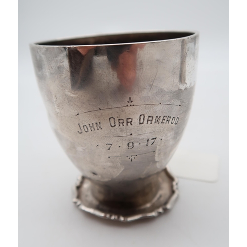 354 - A Victorian silver Christening mug, by Barnard Brothers, London 1868, of tapering cylindrical form w... 