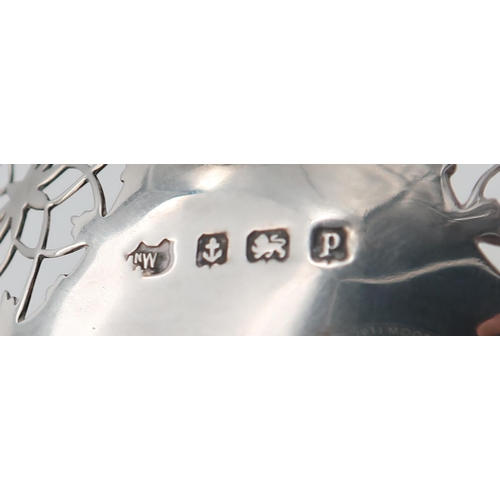 A silver bon bon dish, by Mappin & Webb, the body with