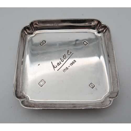 363 - A three piece silver cruet set,&nbsp;comprising a tray, caster, preserve pot and salt, Birmingham, o... 